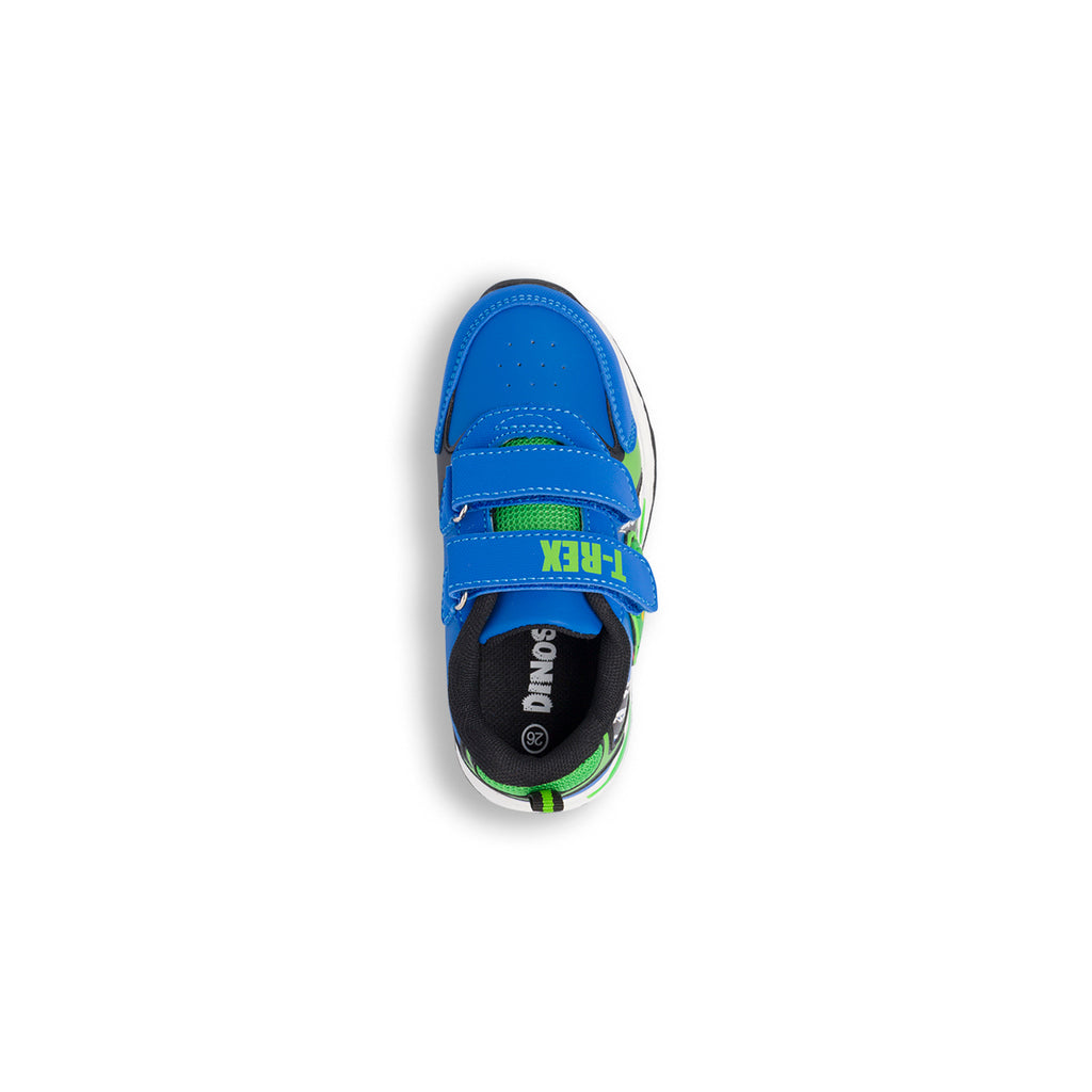 Sneakers blu da Bambino con Luci e stampa Dinosauri