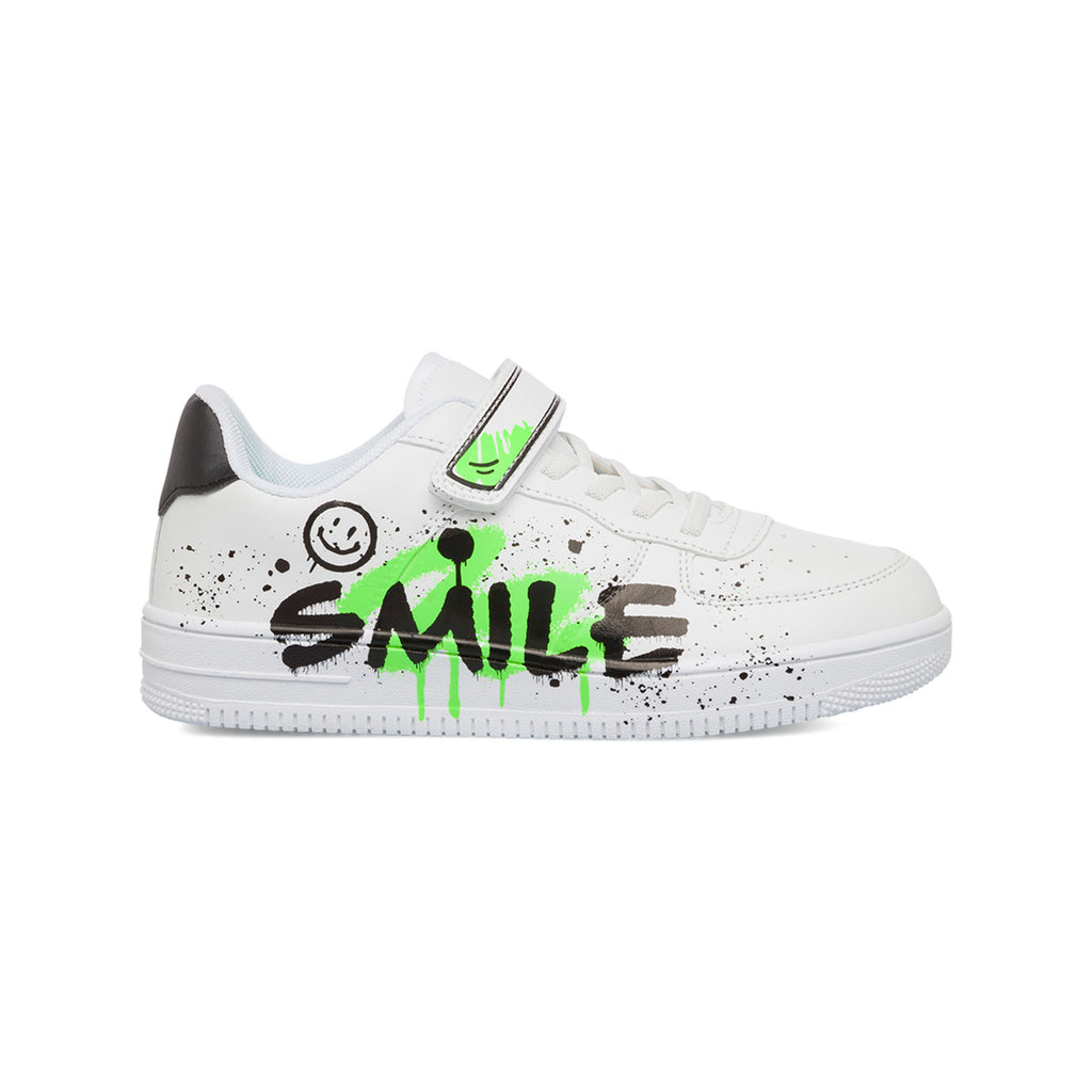 Sneakers bianche da ragazzo con stampa laterale Space Boy