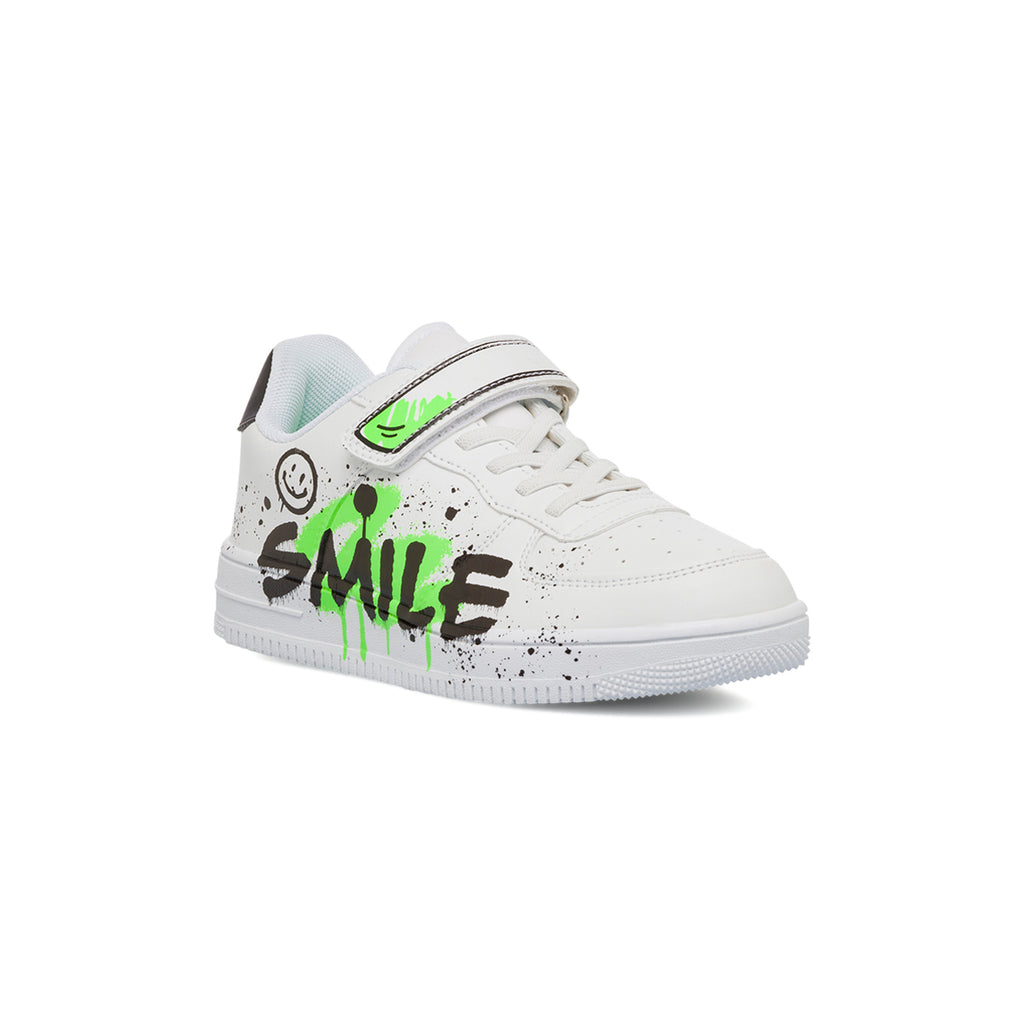 Sneakers bianche da ragazzo con stampa laterale Space Boy
