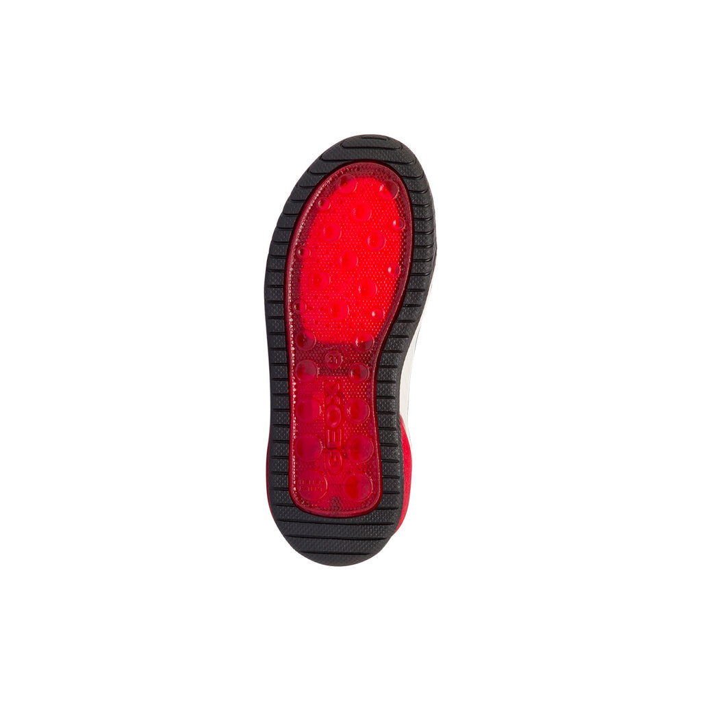 Sneakers alte traspiranti da ragazzo con luci multicolore Geox