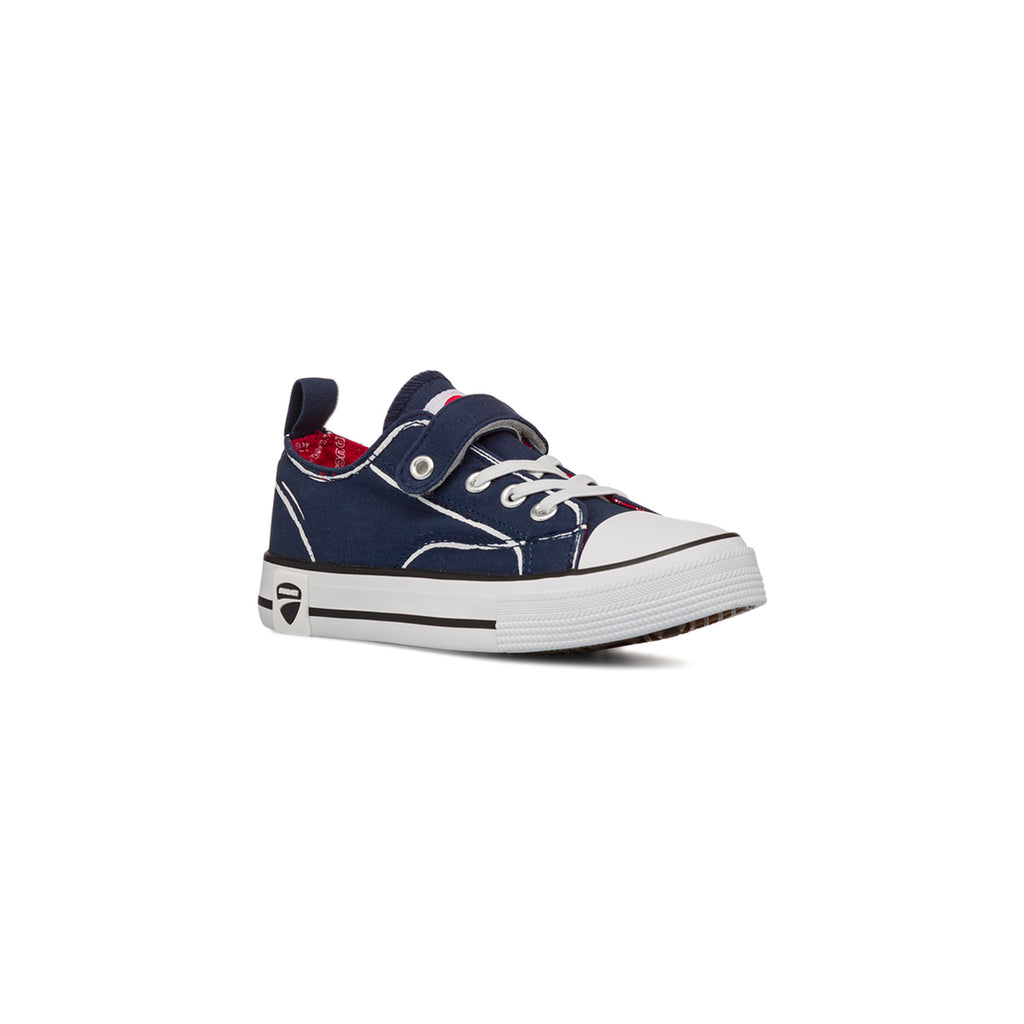 Sneakers blu con strappo in velcro da Bambino Ducati