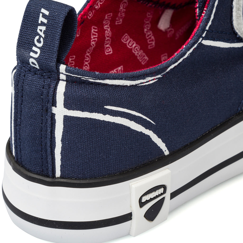 Sneakers blu con strappo in velcro da Bambino Ducati
