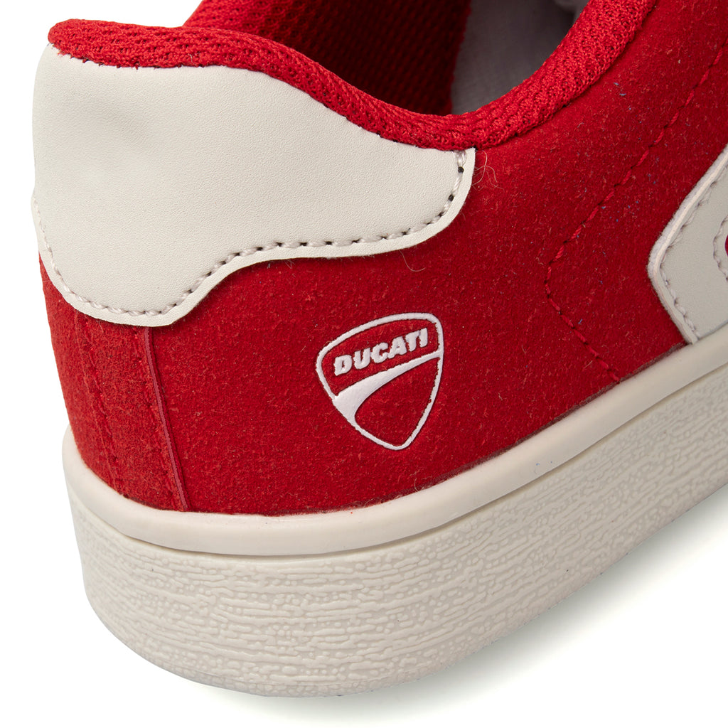 Sneakers rosse da Bambino con chiusura a strappo Ducati