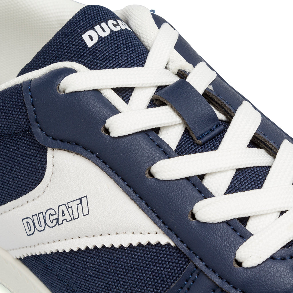 Sneakers blu da Ragazzo con dettaglio bianco laterale e logo Ducati