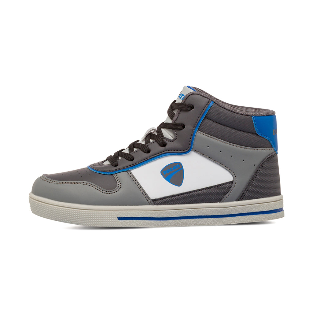 Sneakers grigie da Bambino con dettagli in contrasto blu Ducati