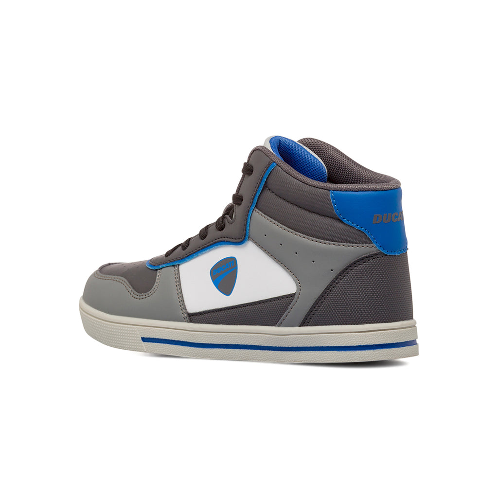 Sneakers grigie da Bambino con dettagli in contrasto blu Ducati