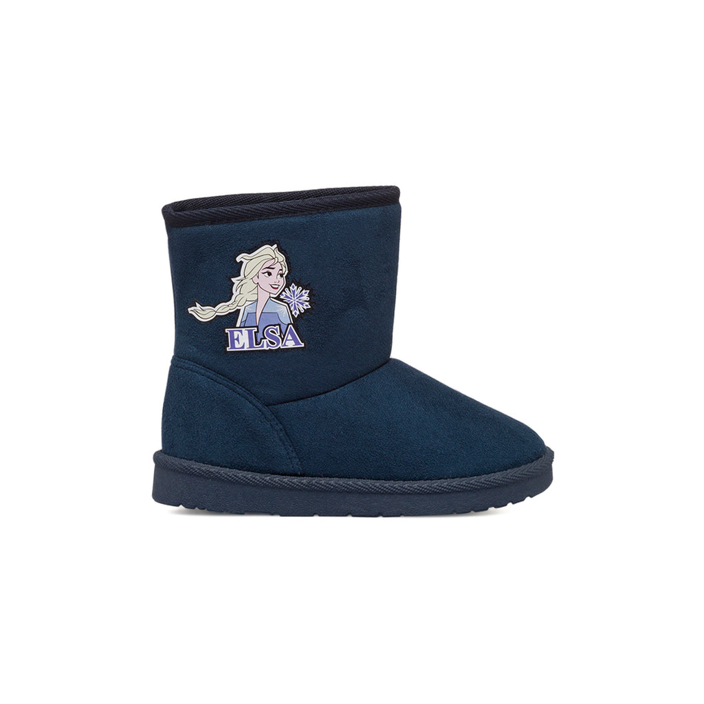 Stivaletti imbottiti da bambina blu effetto scamosciato Frozen