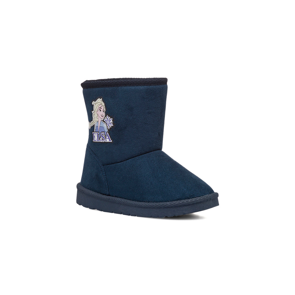 Stivaletti imbottiti da bambina blu effetto scamosciato Frozen