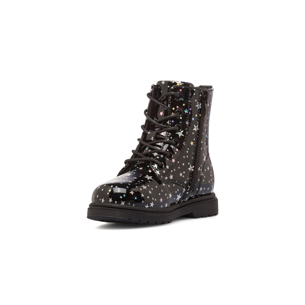 Anfibi neri da Bambina con stelle Le Scarpe di Alice