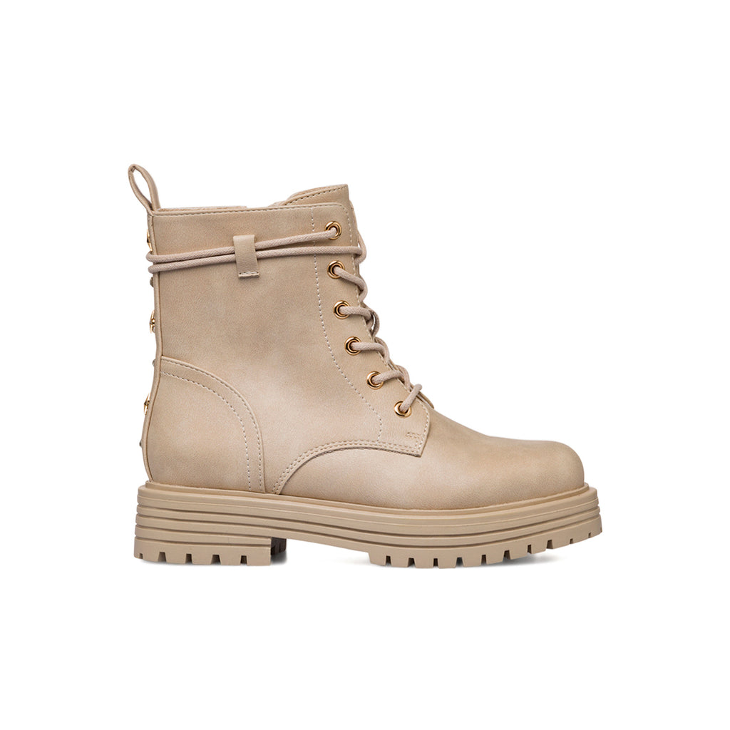 Anfibi beige da ragazza con zip Dieci Baci