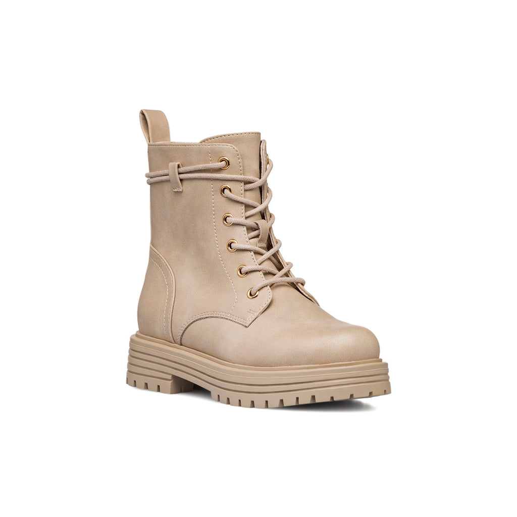 Anfibi beige da ragazza con zip Dieci Baci