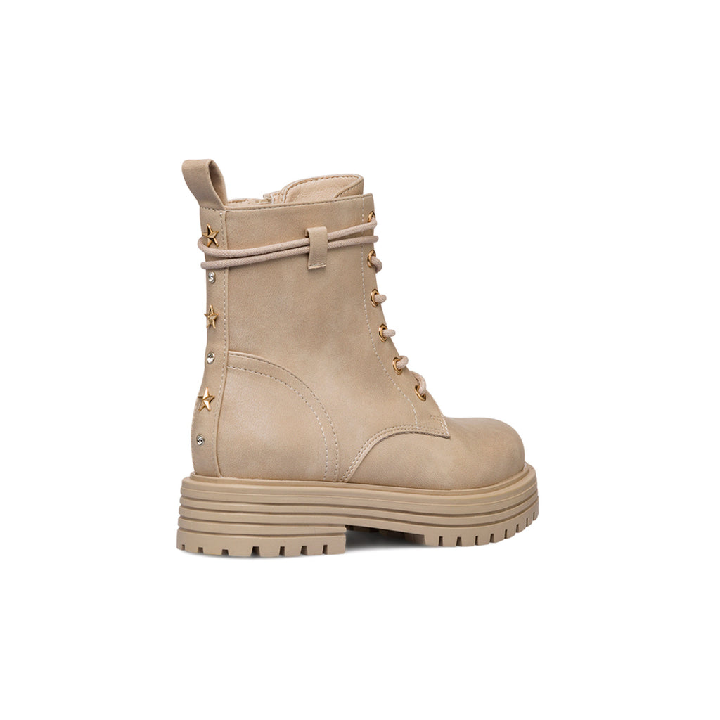 Anfibi beige da ragazza con zip Dieci Baci