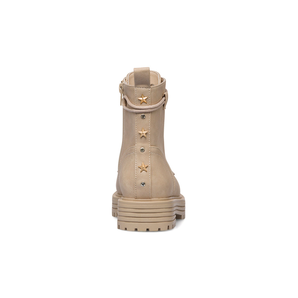 Anfibi beige da ragazza con zip Dieci Baci