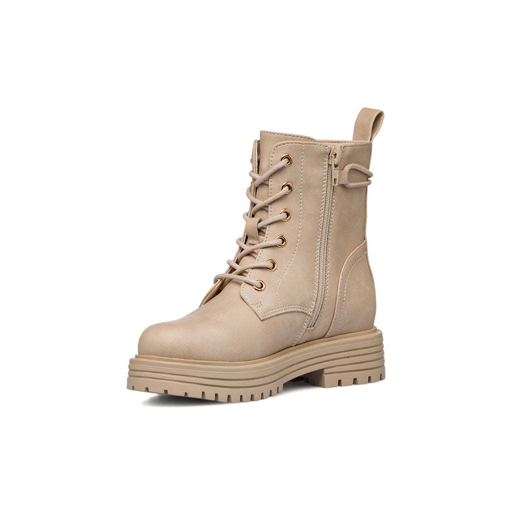 Anfibi beige da ragazza con zip Dieci Baci
