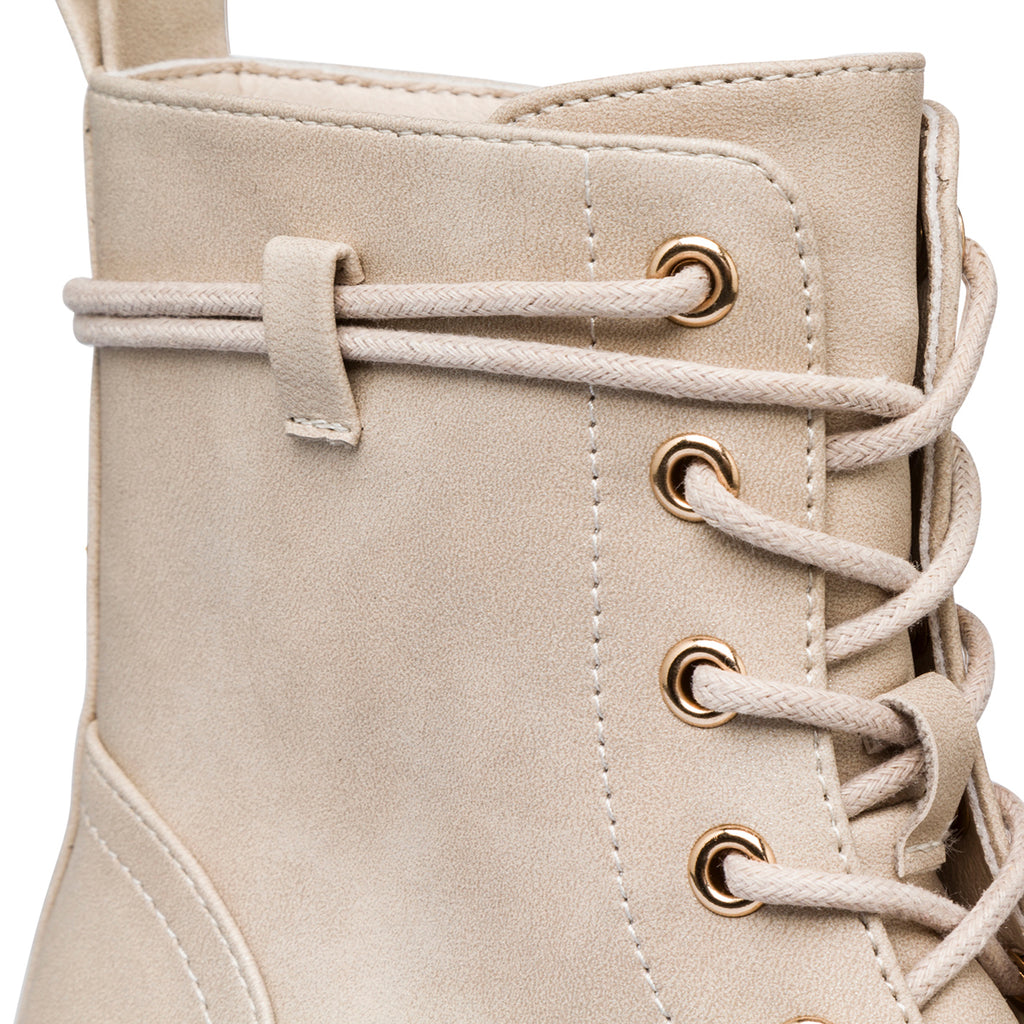 Anfibi beige da ragazza con zip Dieci Baci