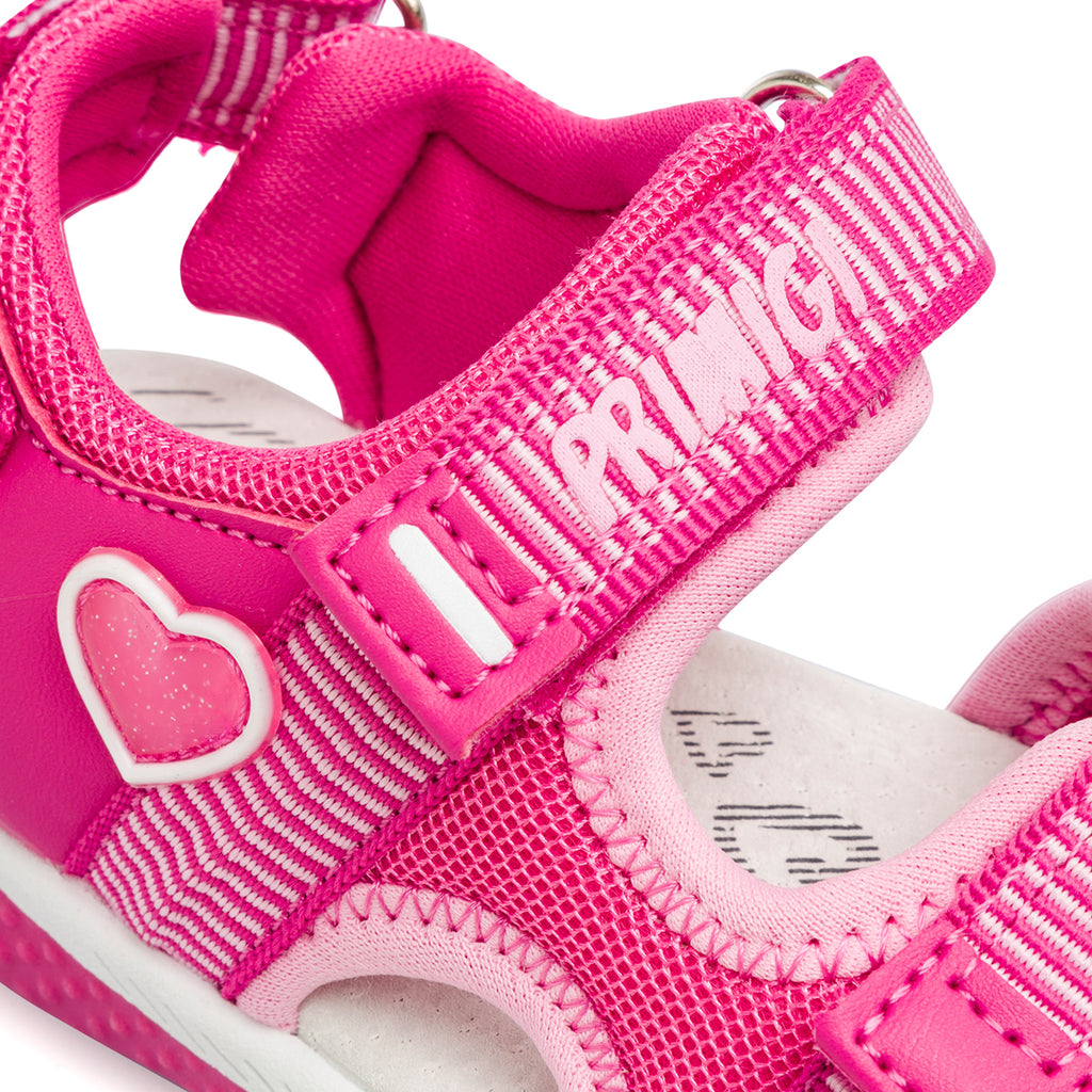Sandali bambina primi passi fucsia con chiusura a strappo Primigi Baby Active