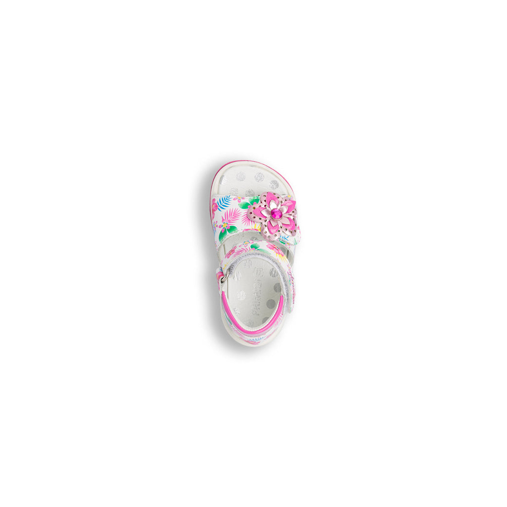Sandali bianchi da Bambina Primi Passi con dettaglio fiore Primigi