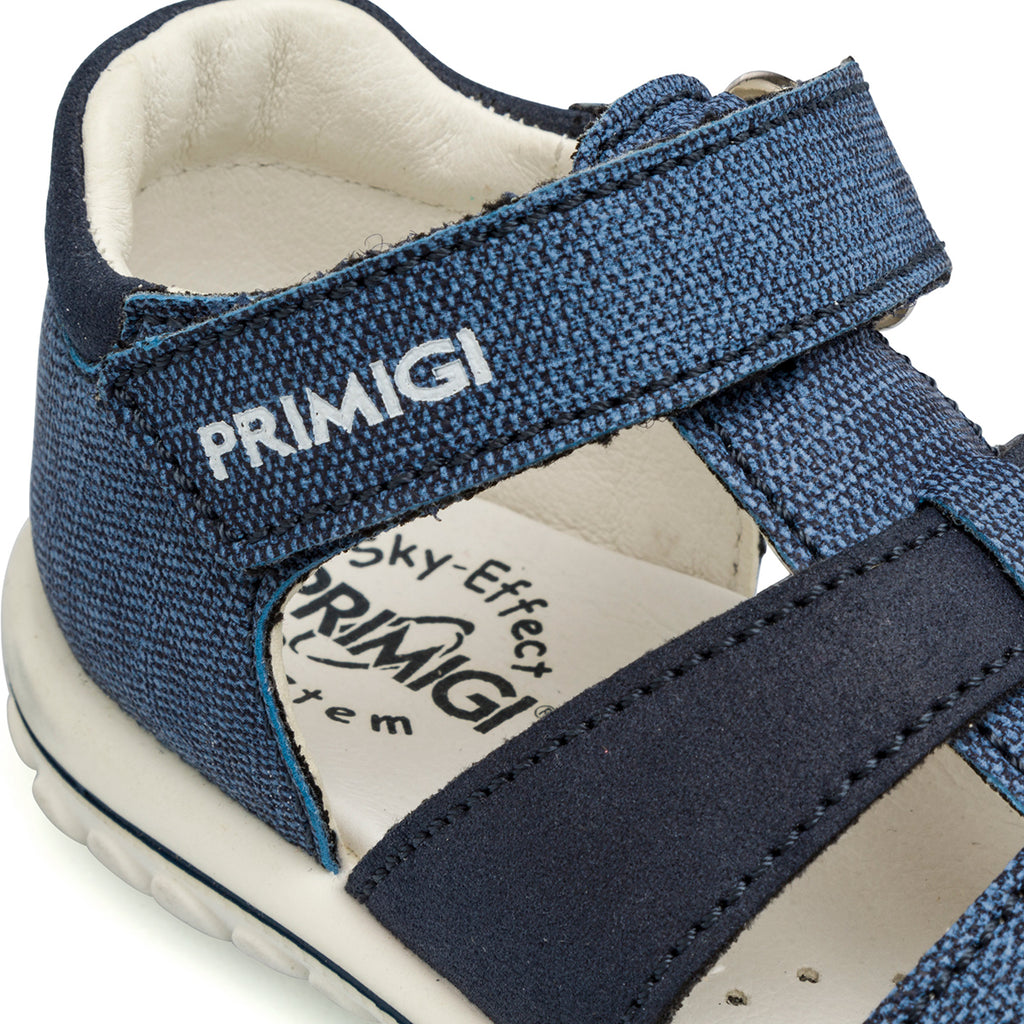 Sandali blu effetto Jeans Primi Passi Bambino con logo Primigi