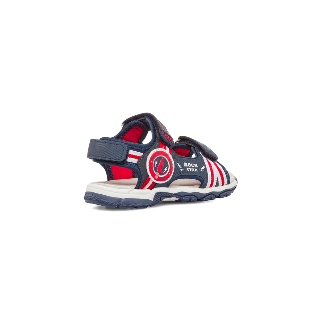 Sandali da bambino blu navy e rossi Birilli&Monelli