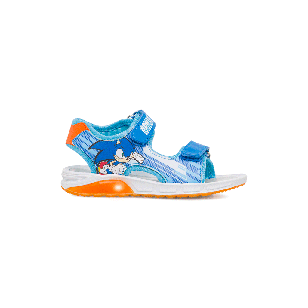Sandali da bambino blu e arancioni con luci Sonic
