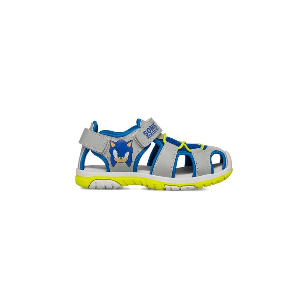 Sandali grigi chiusi da Bambino con stampa Sonic
