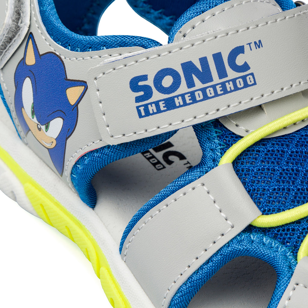Sandali grigi chiusi da Bambino con stampa Sonic