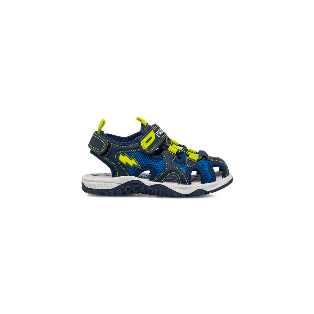 Sandali blu da Bambino chiusi con con dettagli fluo ed elastico Primigi