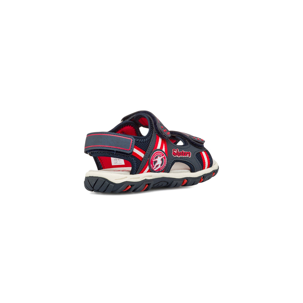 Sandali da Bambino Blu navy e rossi con sottopiede in Pelle Space Boy