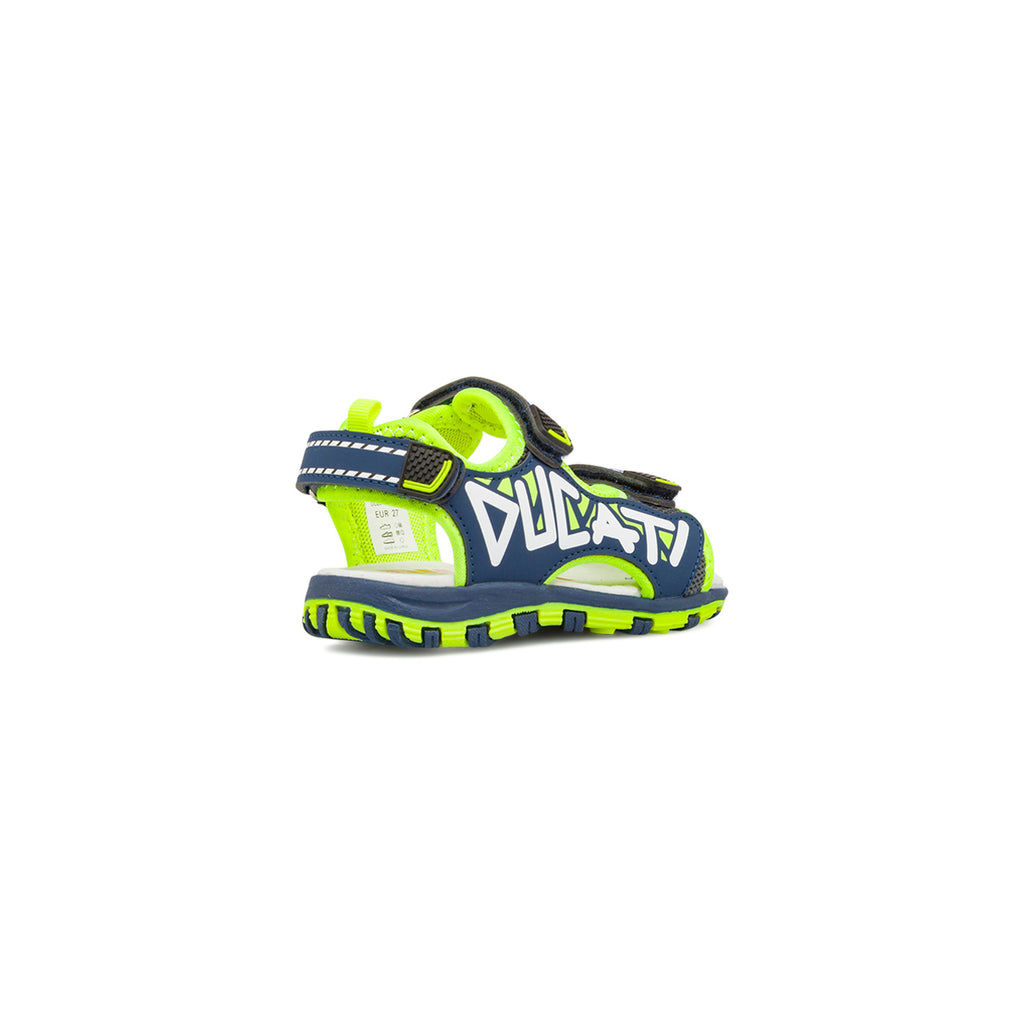 Sandali Blu da Bambino con doppio strappo e logo laterale Ducati
