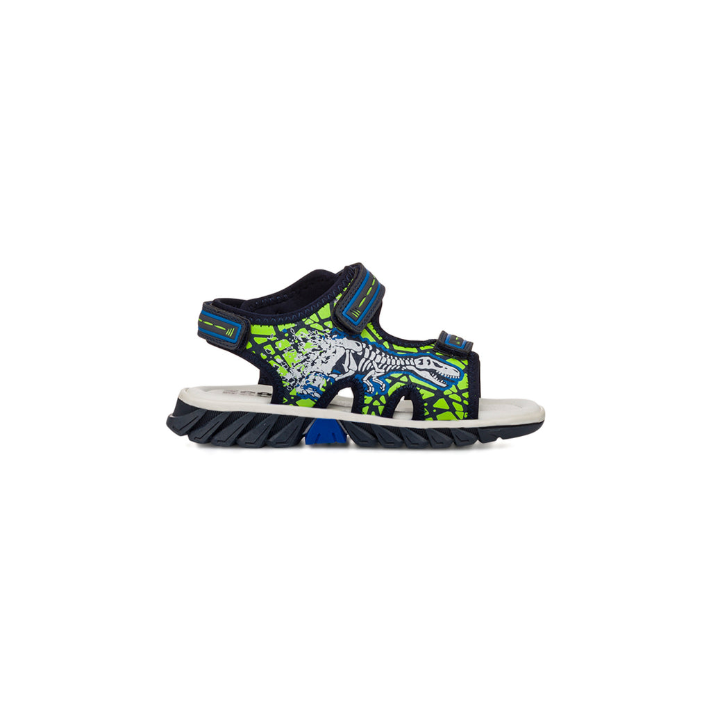 Sandali blu da Bambino con strappo e  stampa dinosauri Space Boy