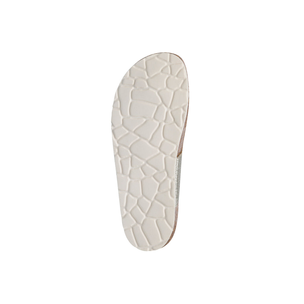 Ciabatte infradito argento glitter da Bambina in pelle Settenote