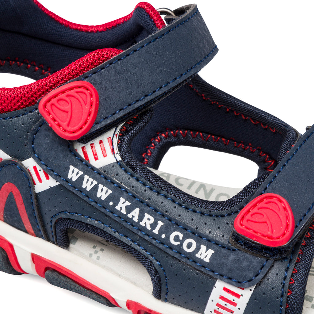 Sandali da ragazzo blu navy e rossi Space Boy