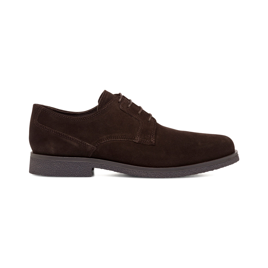 Stringate eleganti marroni derby da uomo in pelle scamosciata Geox