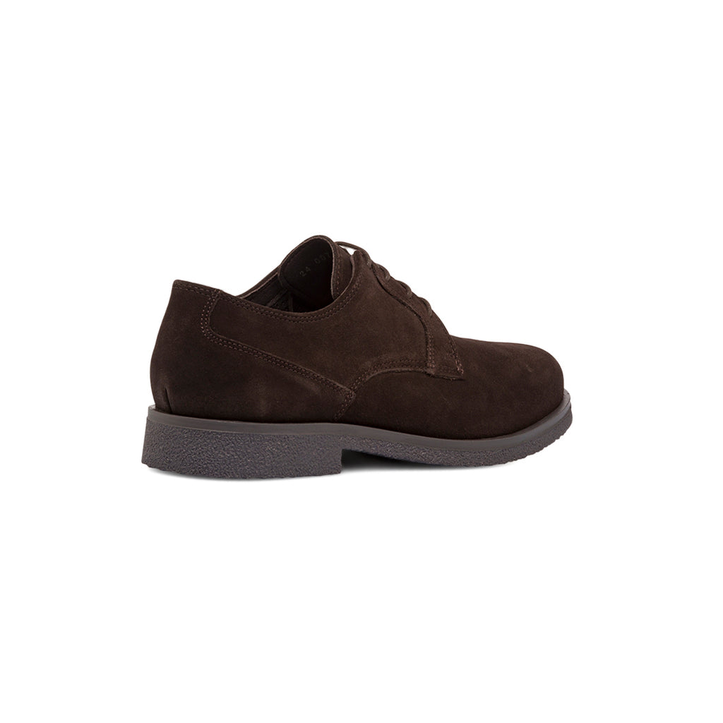 Stringate eleganti marroni derby da uomo in pelle scamosciata Geox