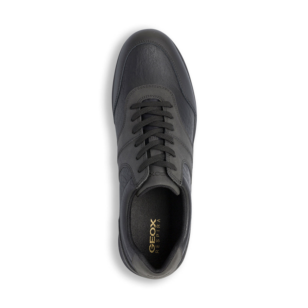 Sneakers eleganti da uomo nere in pelle Geox