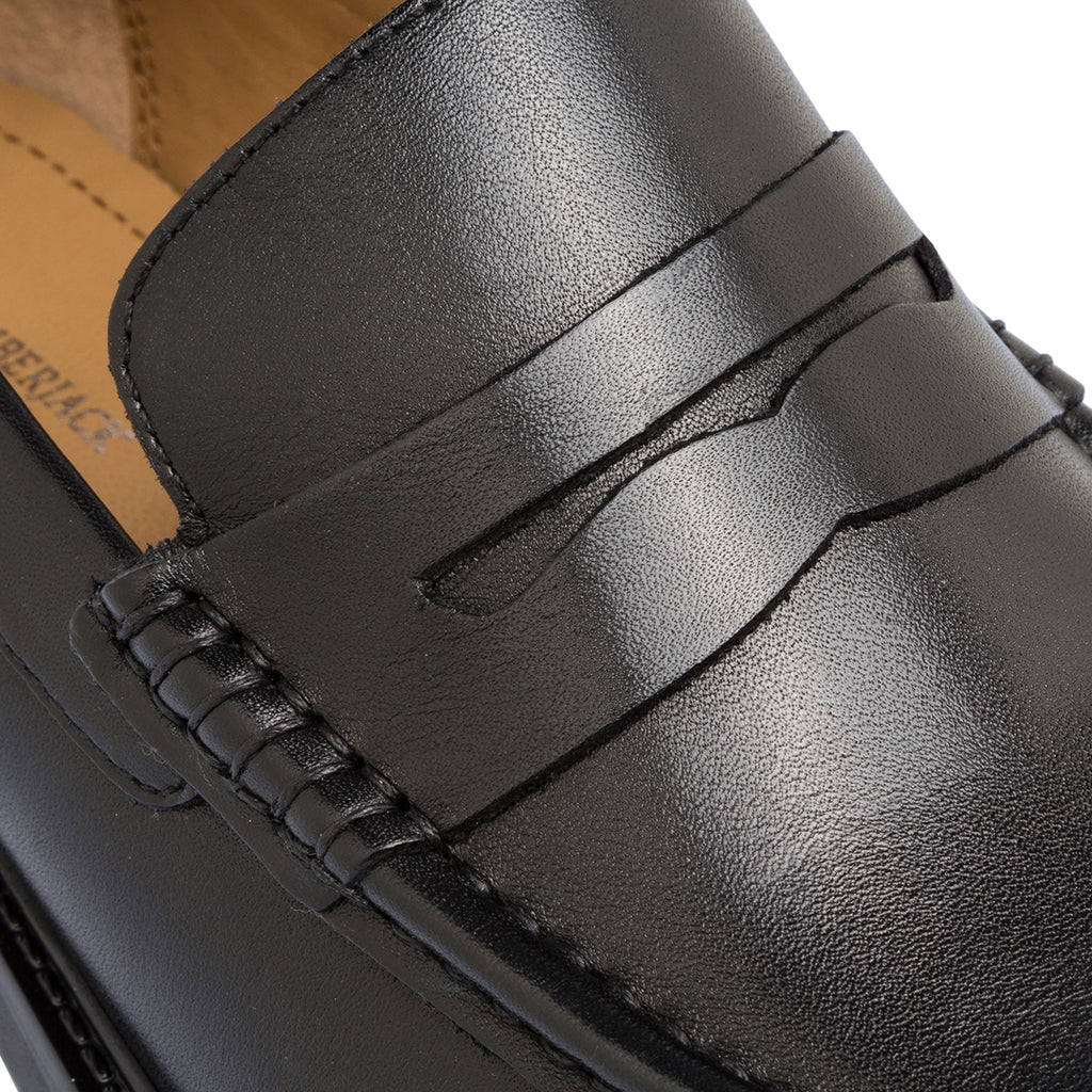 Mocassini da uomo neri in pelle Geox Connery