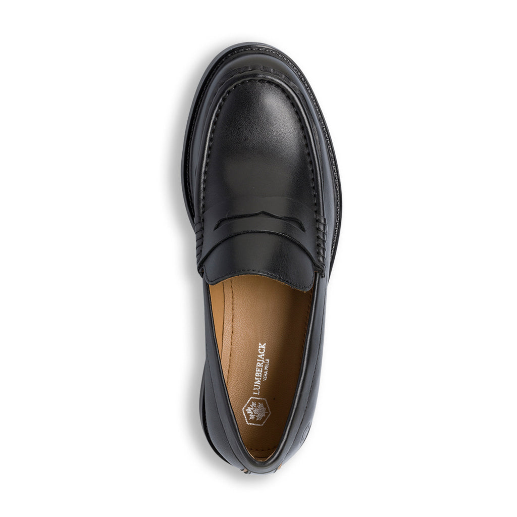 Mocassini da uomo neri in pelle Geox Connery