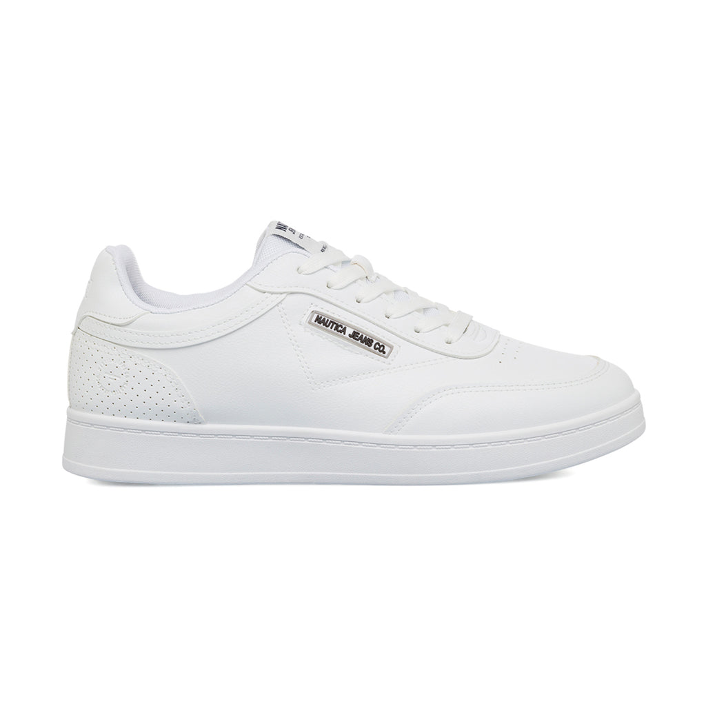 Sneakers bianche da uomo con logo a contrasto laterale Nautica Jeans Mercury