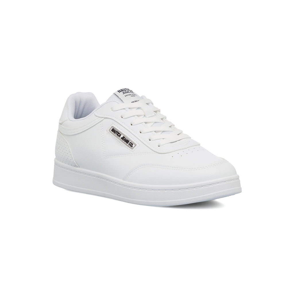 Sneakers bianche da uomo con logo a contrasto laterale Nautica Jeans Mercury