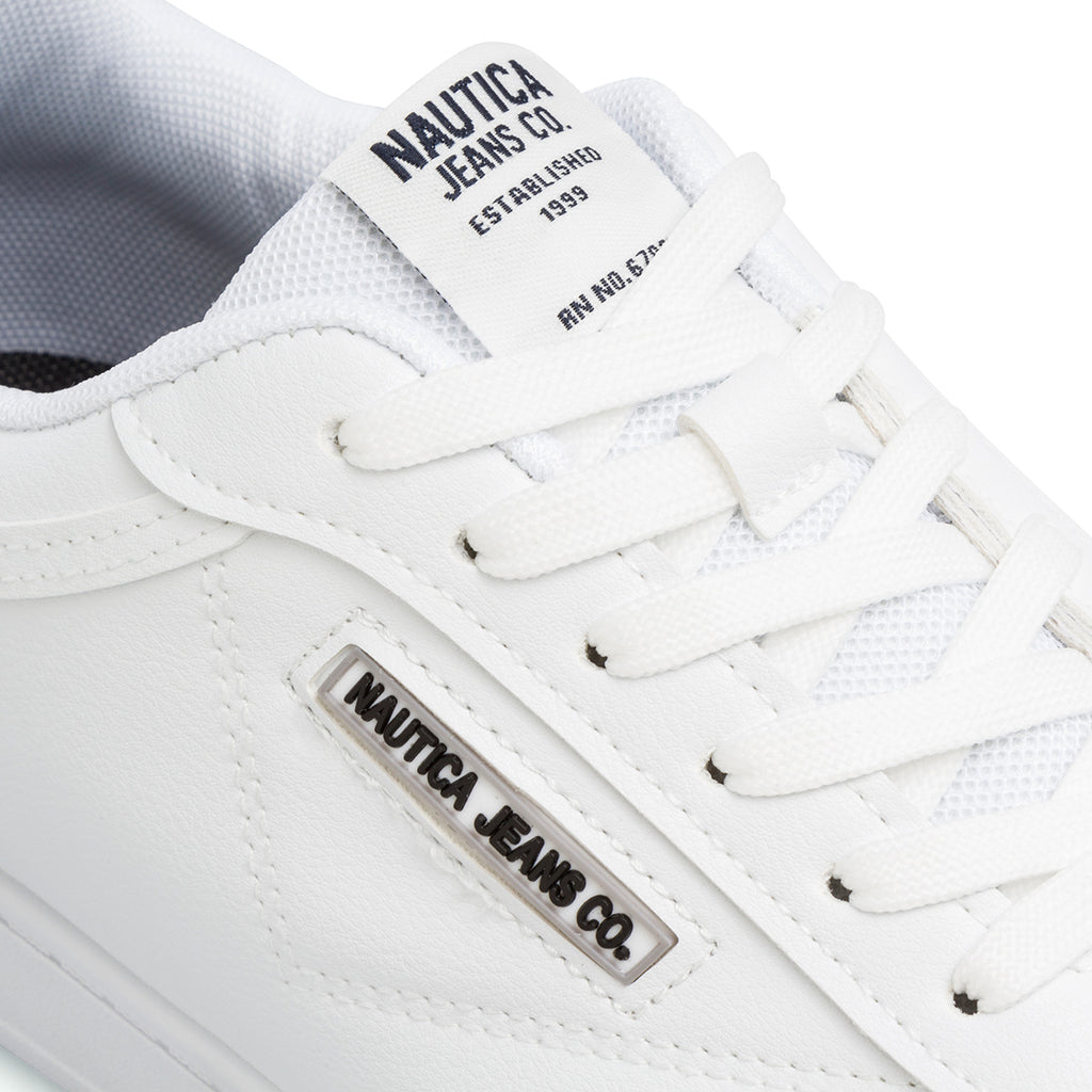 Sneakers bianche da uomo con logo a contrasto laterale Nautica Jeans Mercury