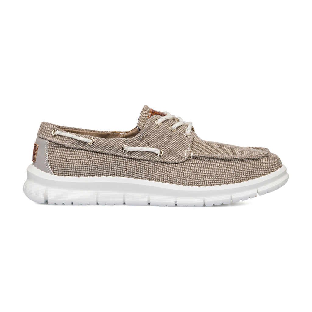 Sneakers mocassini casul da uomo beige con laccetto passante Americanino
