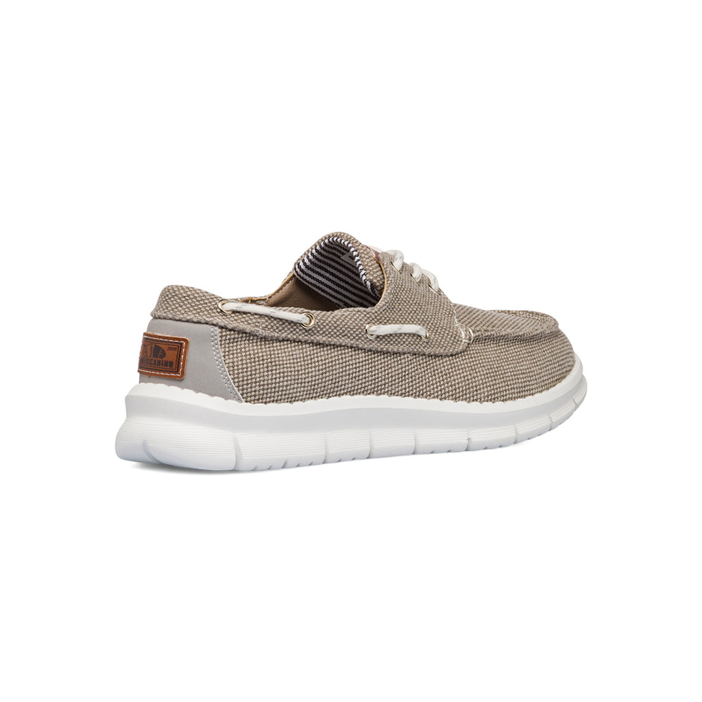 Sneakers mocassini casul da uomo beige con laccetto passante Americanino
