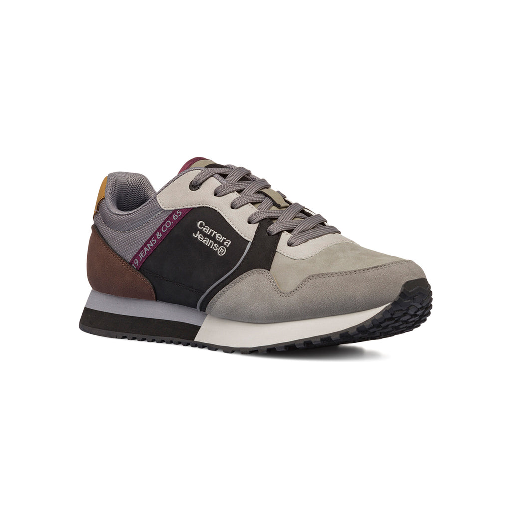Sneakers casual da uomo grigie e nere con logo Carrera Jeans