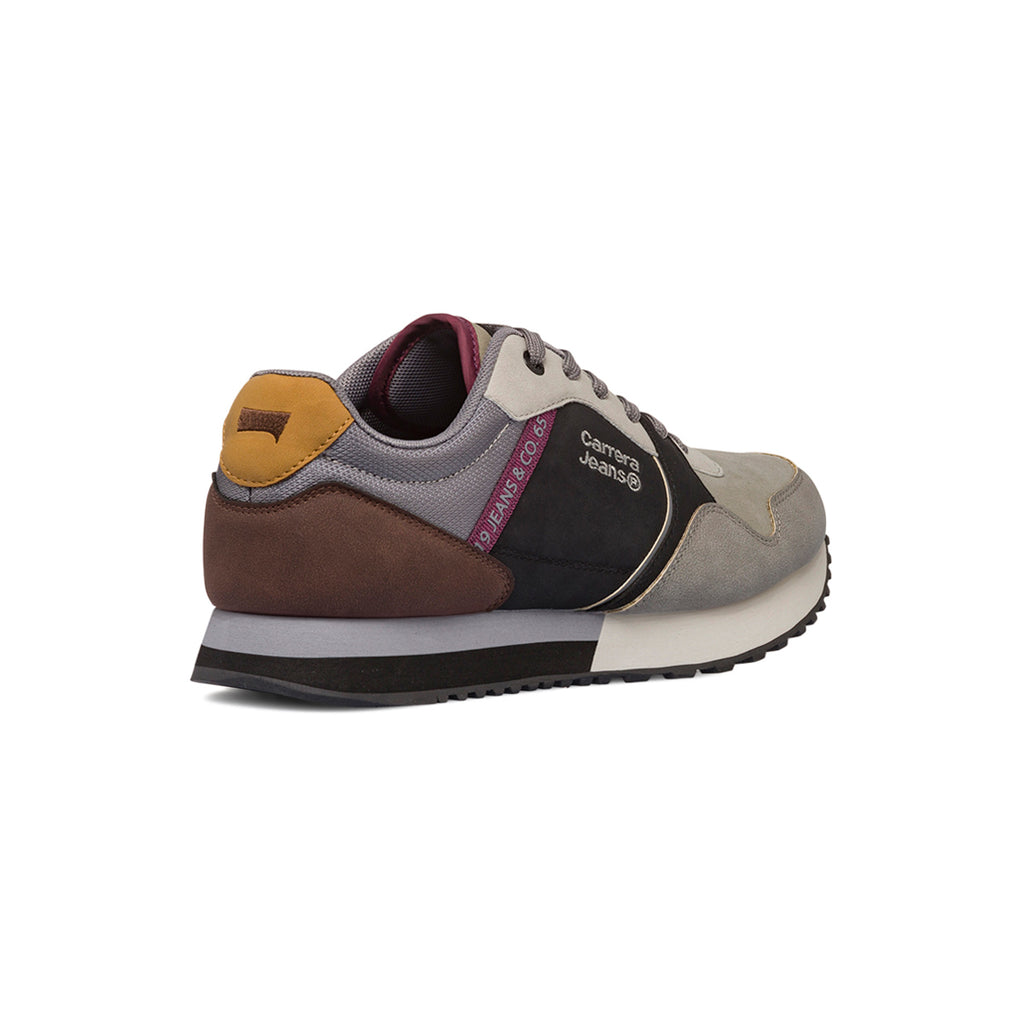 Sneakers casual da uomo grigie e nere con logo Carrera Jeans