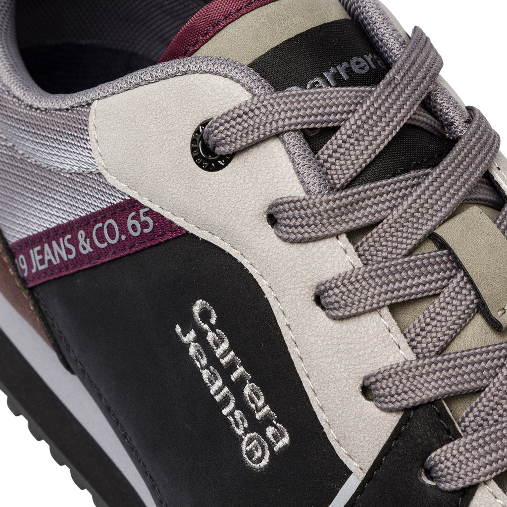 Sneakers casual da uomo grigie e nere con logo Carrera Jeans