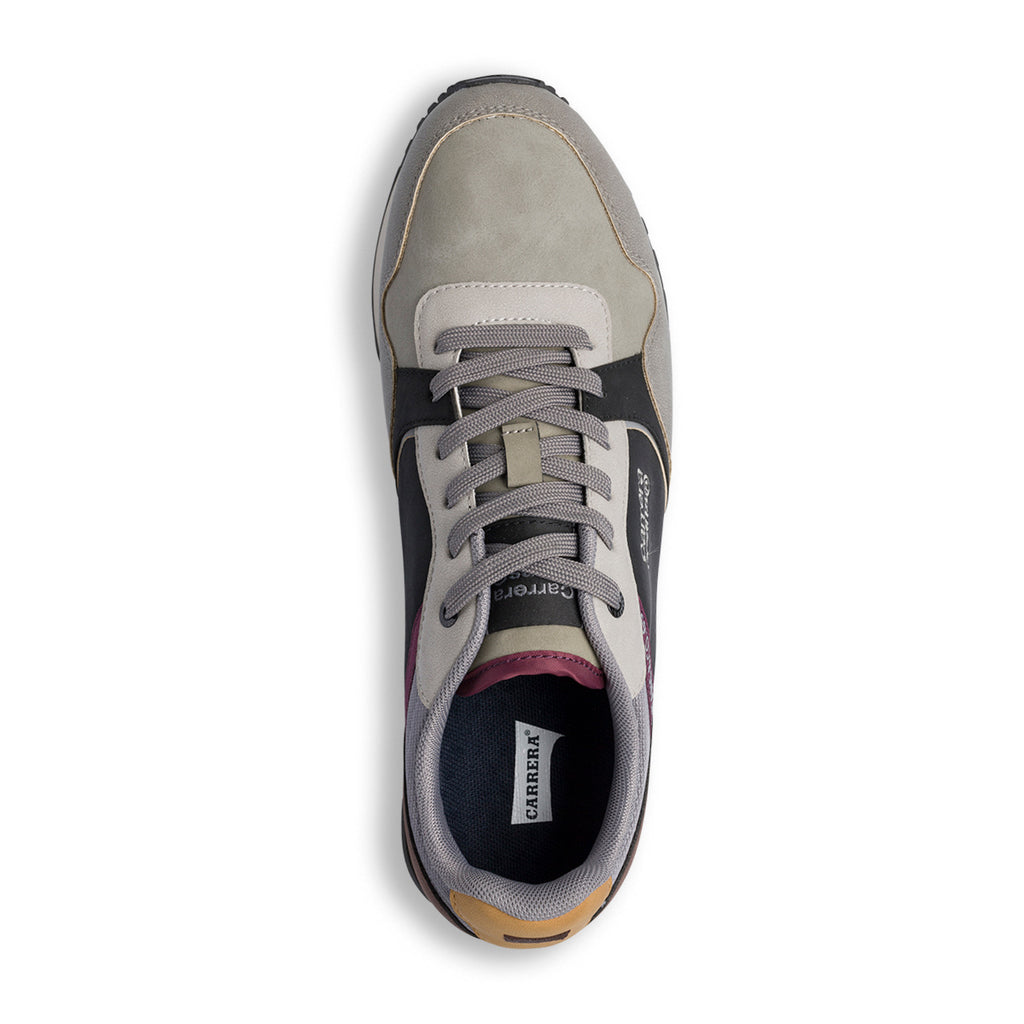 Sneakers casual da uomo grigie e nere con logo Carrera Jeans