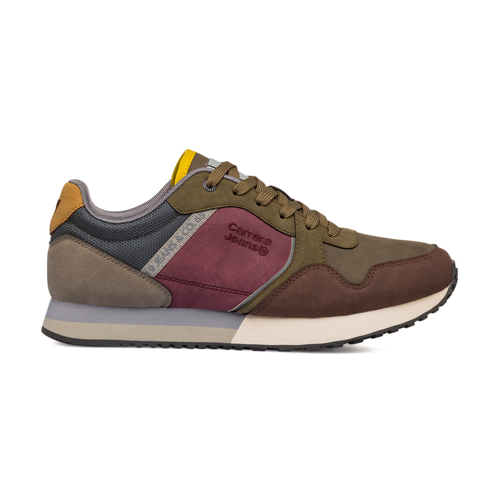 Sneakers casual da uomo verde militare con logo Carrera Jeans