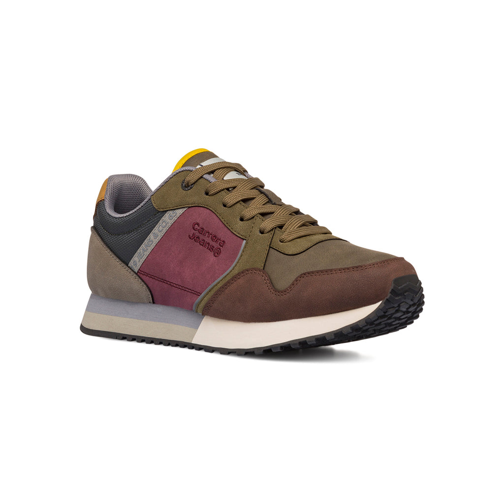Sneakers casual da uomo verde militare con logo Carrera Jeans