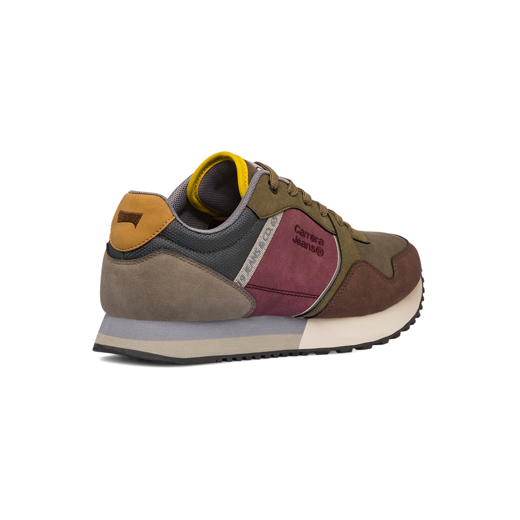 Sneakers casual da uomo verde militare con logo Carrera Jeans