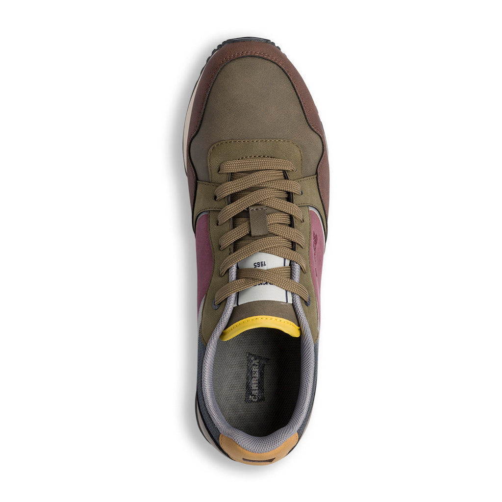 Sneakers casual da uomo verde militare con logo Carrera Jeans